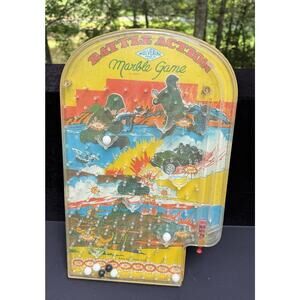 Vintage Marble Pinball Game Wolverine Battle Action 50’s Or 60’s Preowned